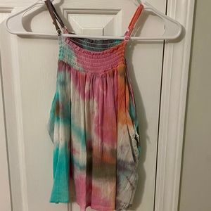 Multicolor tie dye top